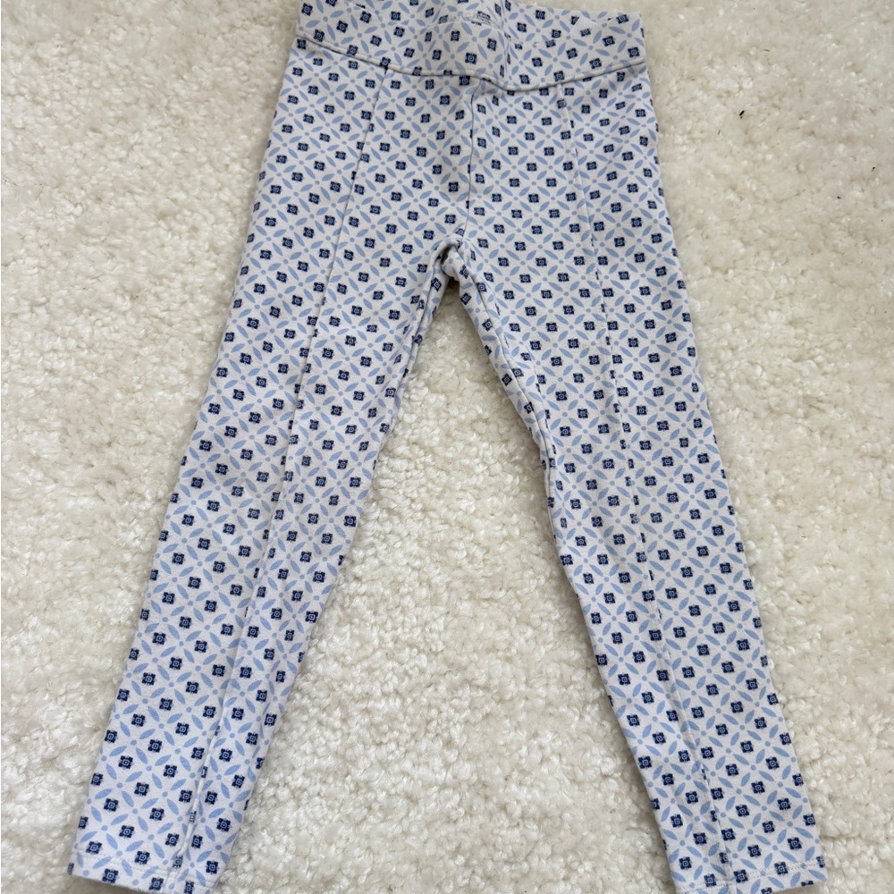 Janie and Jack Blue Patterned Kids Leggings